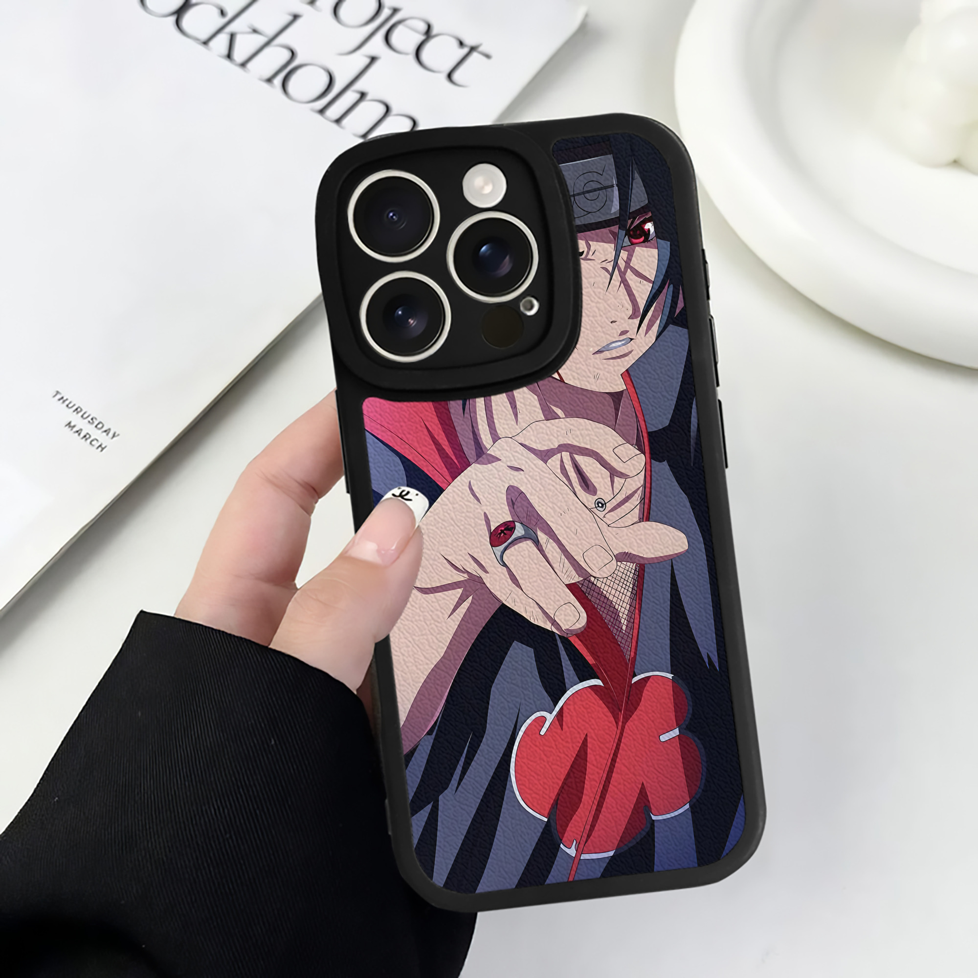 （画像用） NARUTO -ナルト- NARUTO -ナルト- 疾風伝 【iPhone 16シリーズ対応】シリコンスマホケース（レザー調） 材質：シリコン